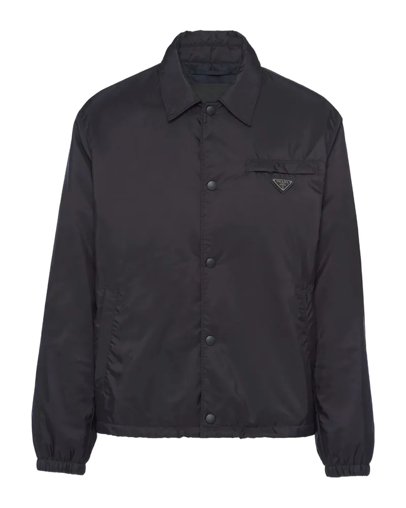 Prada Shirt-collar Buttoned Jacket Black