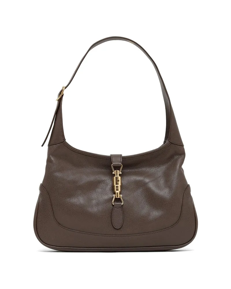 Gucci Jackie 1961 Grainy Leather Shoulder Bag Brown