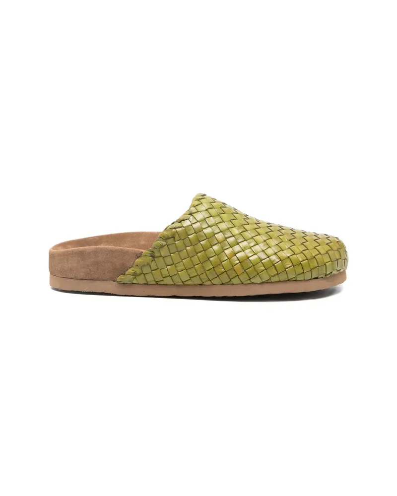 Dragon Diffusion Woven Mules Green