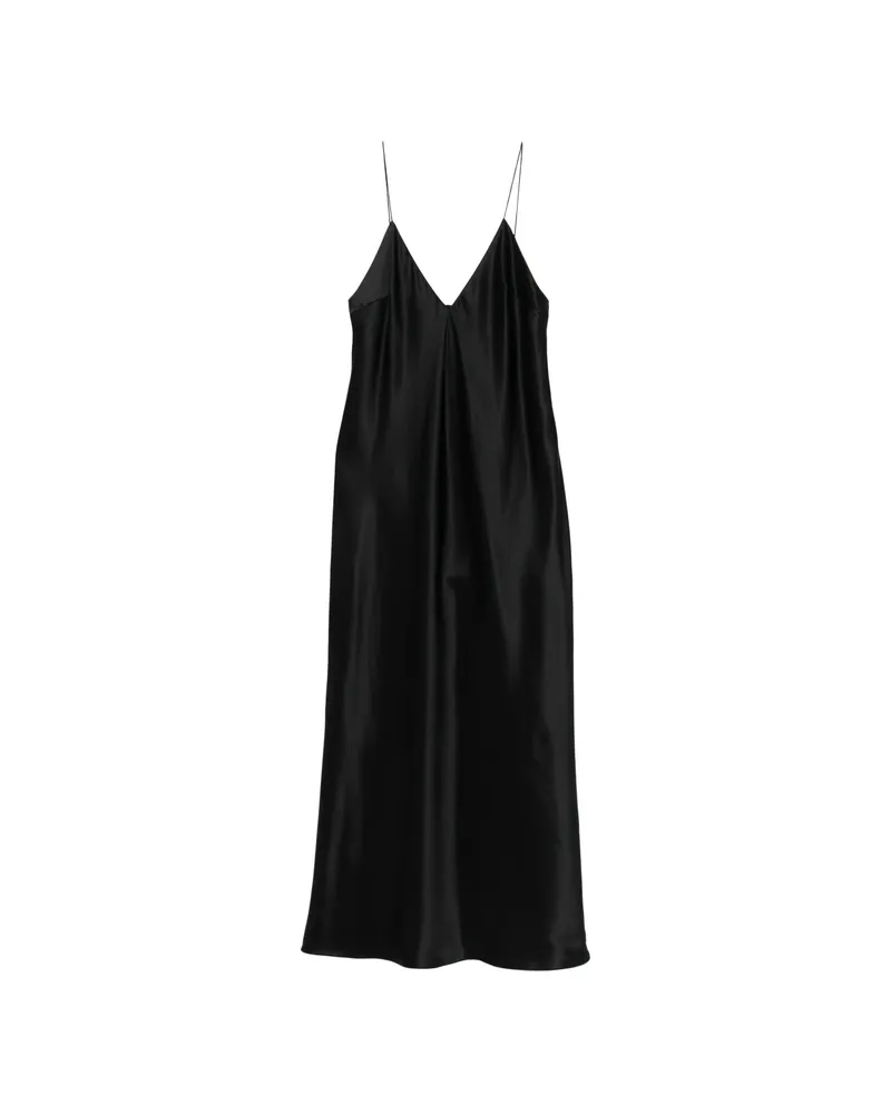 KHAITE Taja V-neck Strap Dress Black