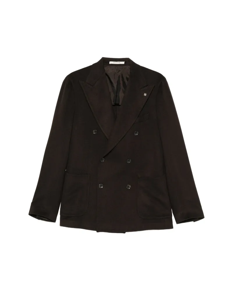Tagliatore Double-breasted Peak-lapel Blazer Brown
