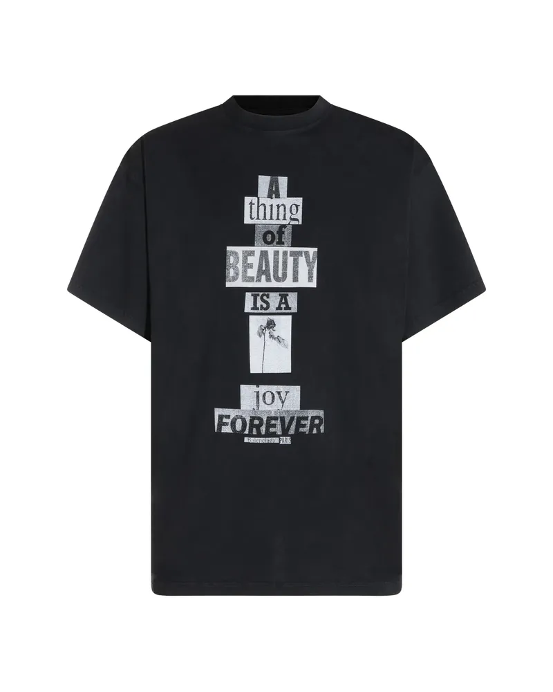Balenciaga Graphic-print T-shirt Black