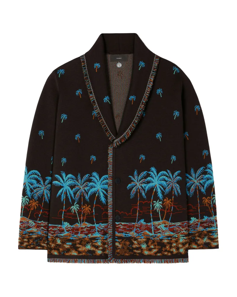Alanui The Tale Of Hawaiian Fringed Cardigan Brown