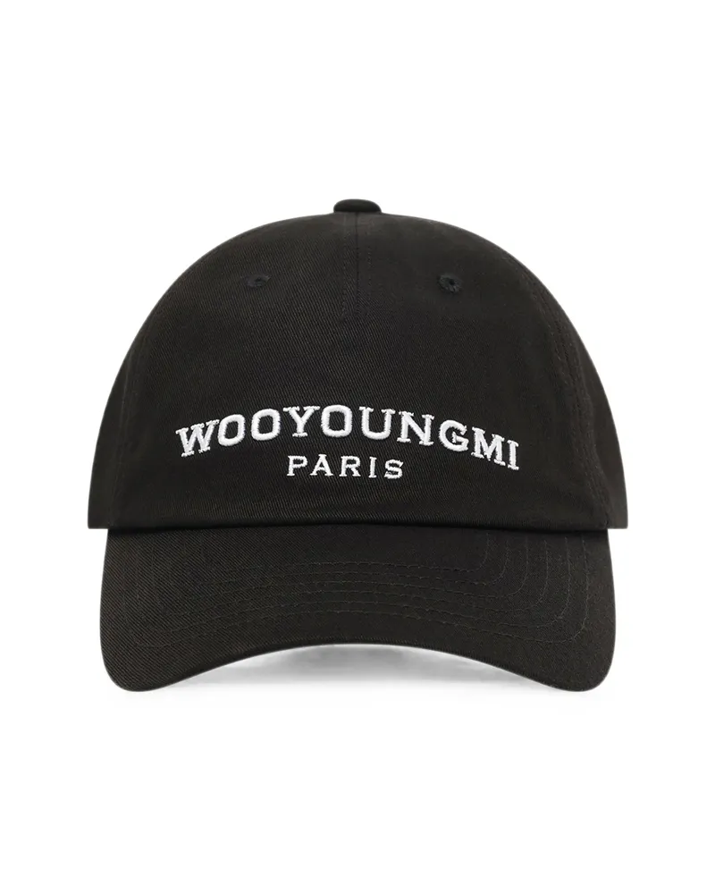 Wooyoungmi Embroidered-logo Ball Cap Black