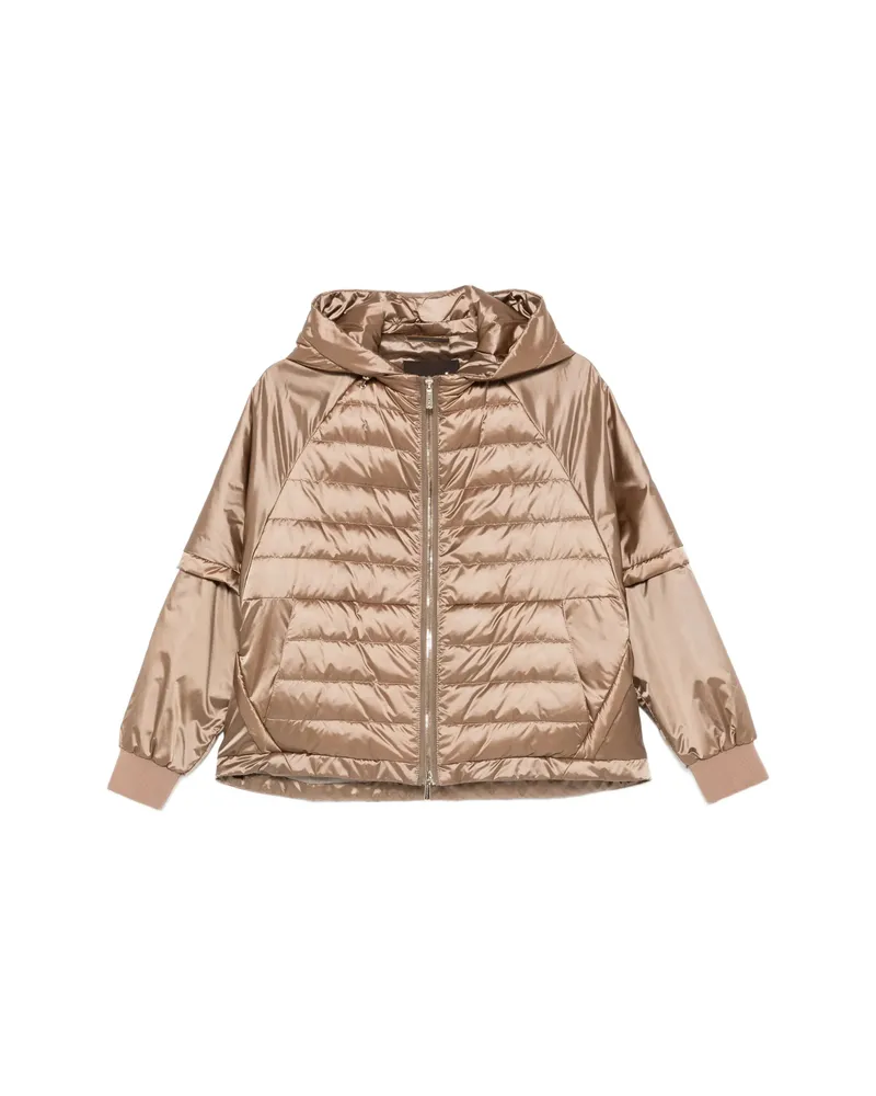 MOORER Hooded Padded Jacket Neutrals