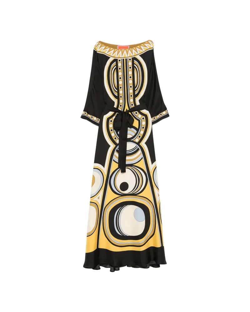 La DoubleJ Sacred Heart-print Dress Black