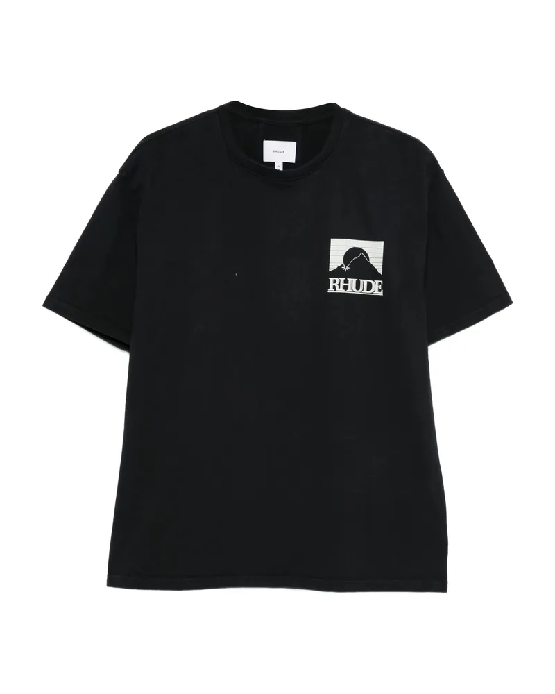 RHUDE Graphic Crew-neck T-shirt Black