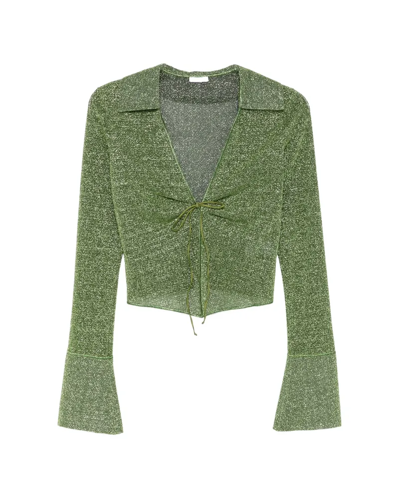 Oséree Tie-fastening Blouse Green