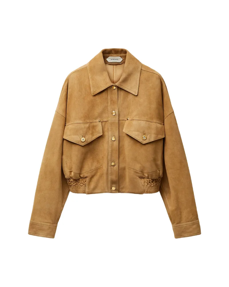 Versace Suede Blouson Neutrals