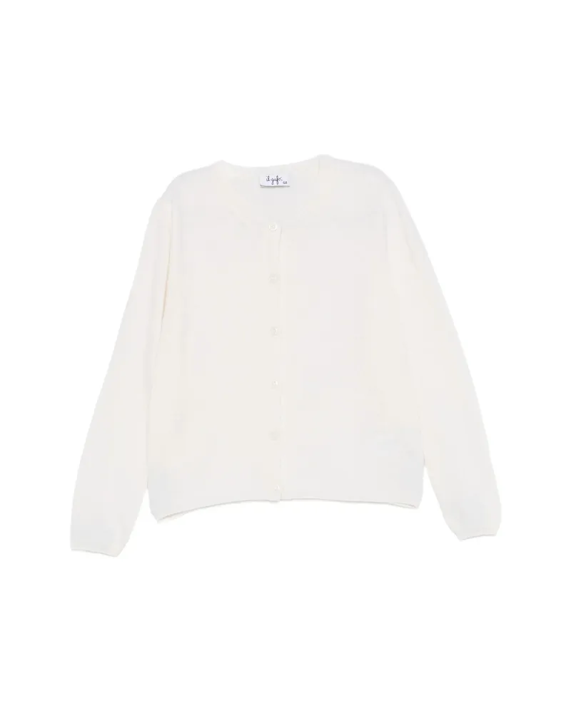 Il Gufo Button-up Knit Cardigan Neutrals