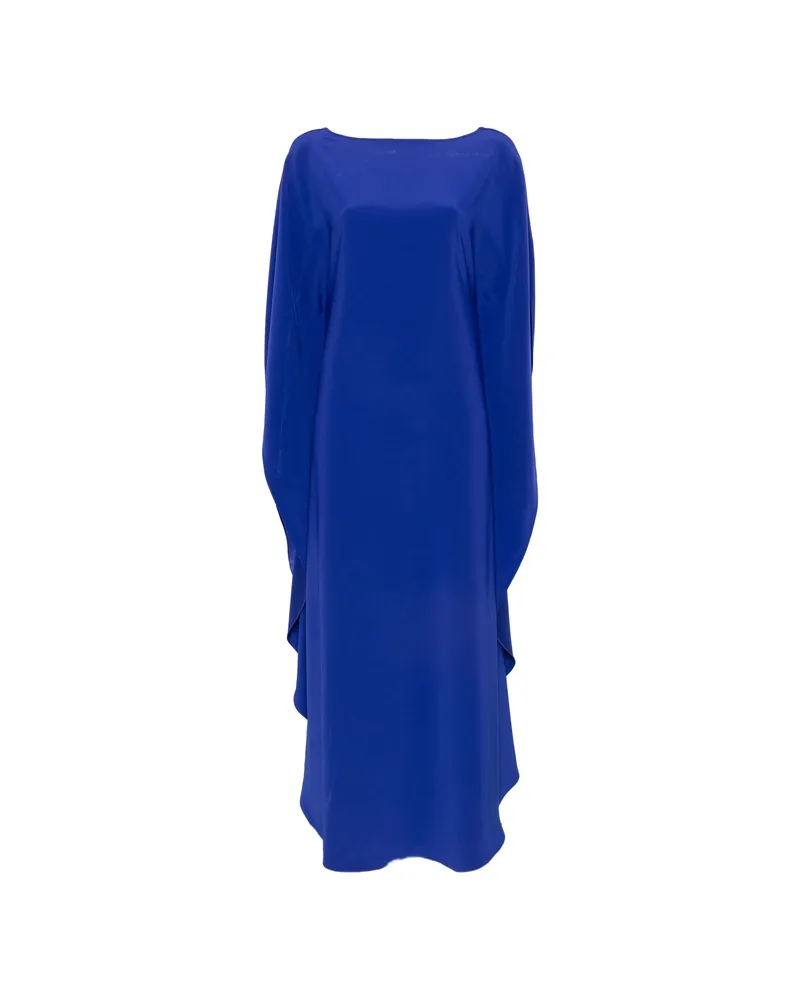 Gianluca Capannolo Iris Cape-style Slit-sleeve Maxi Dress Blue