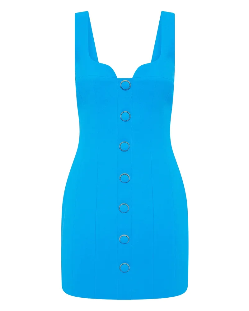 Rebecca Vallance Sweetheart-neck Mini Dress Blue