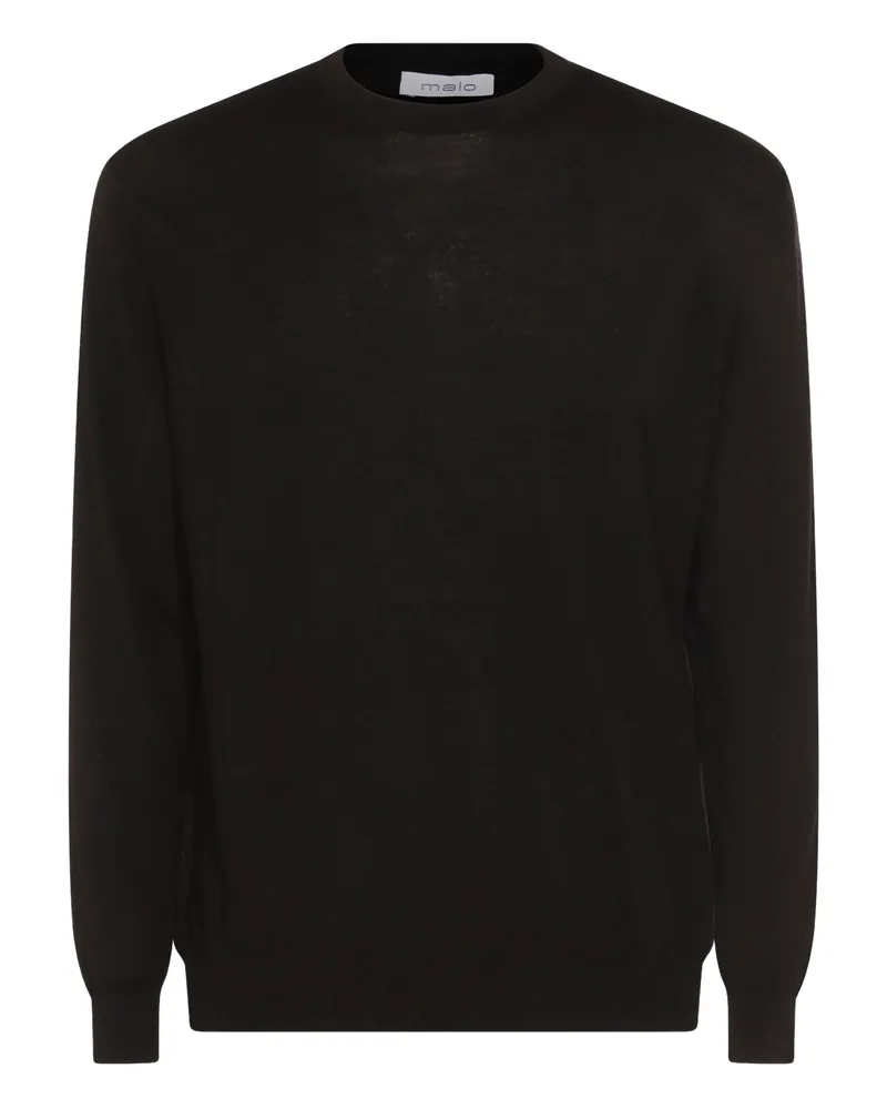 Malo Crew-neck Virgin-wool Sweater Black