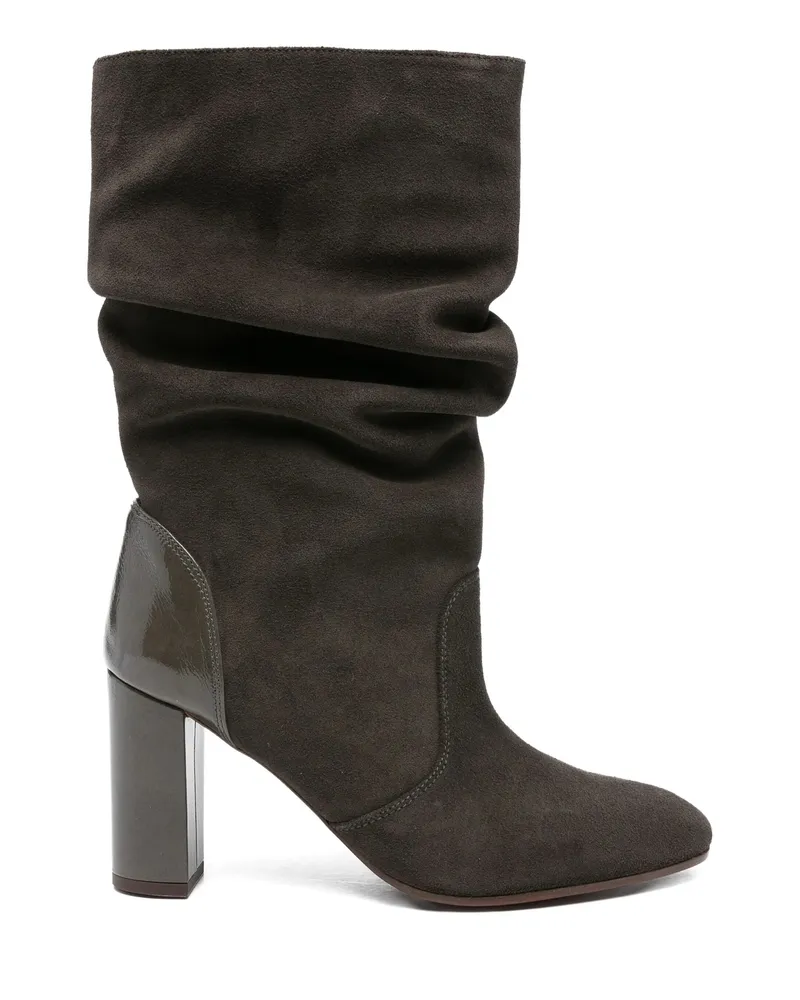 Chie Mihara 90mm Eychel Slouchy Leather Boots Grey