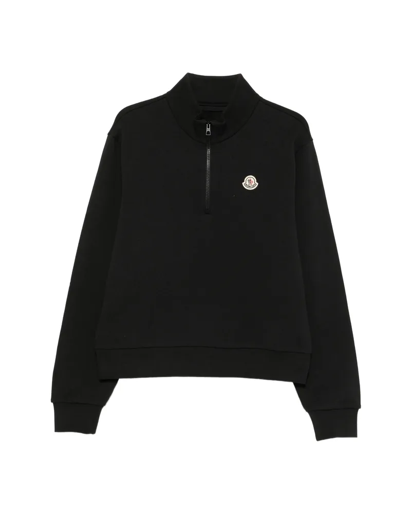 Moncler Logo-patch Half-zip Sweatshirt Black