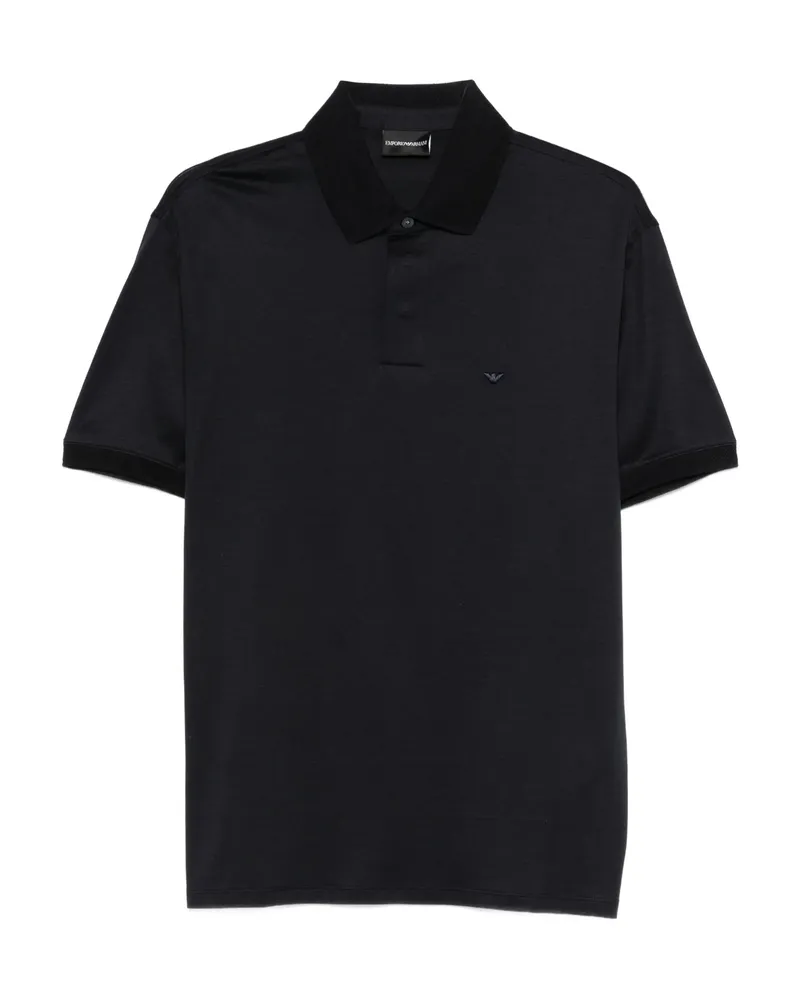 Emporio Armani Logo-embroidered Polo Shirt Grey