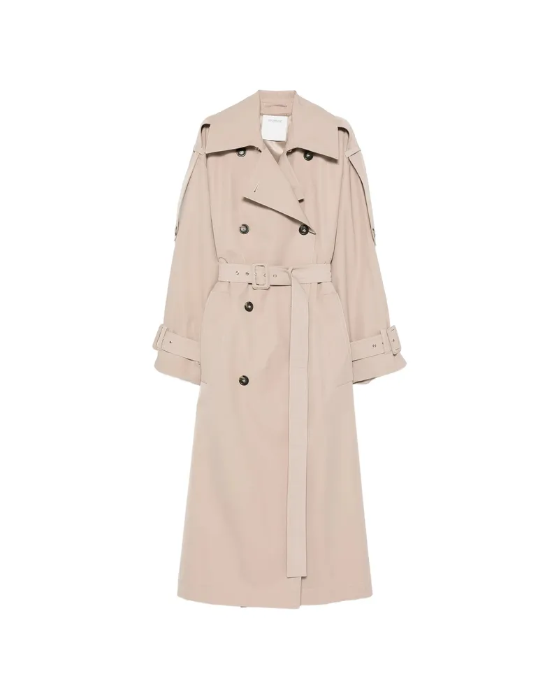 SPORTMAX Spxgocce Belted Double-breasted Trench Coat Neutrals