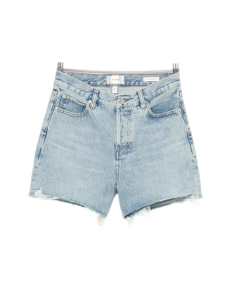 Frame Denim The Everyday Frayed Shorts Blue
