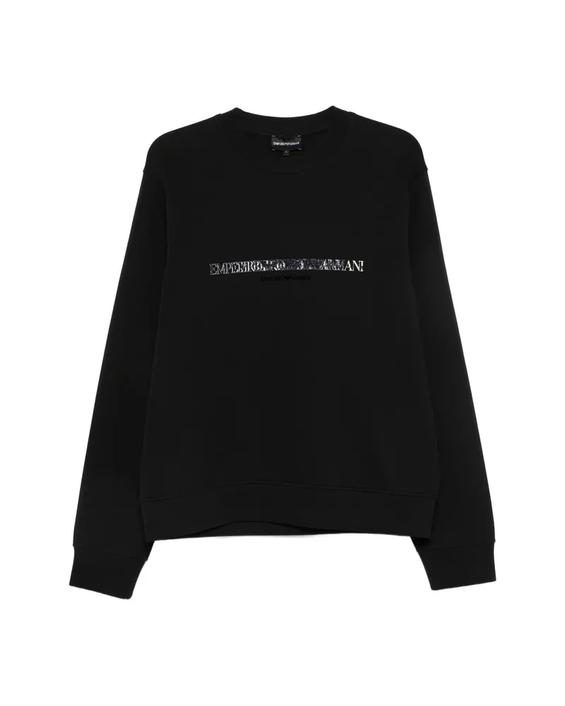 Emporio Armani Logo-print Cotton Sweatshirt Black