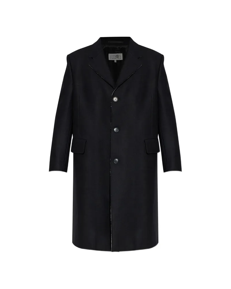 Maison Margiela Raw-edge Finish Coat Black