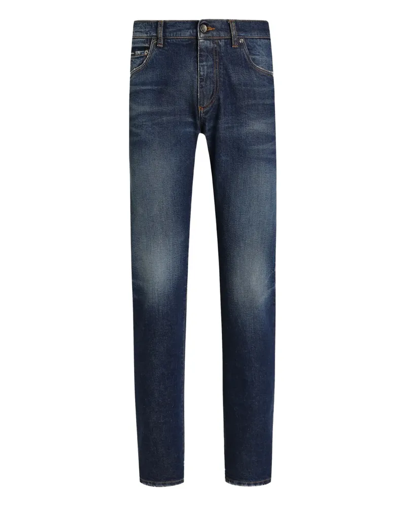 Dolce & Gabbana Logo-patch Jeans Blue