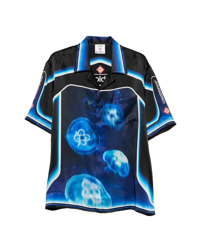 Casablanca Paris Meduse Sportif Buttoned Shirt Blue