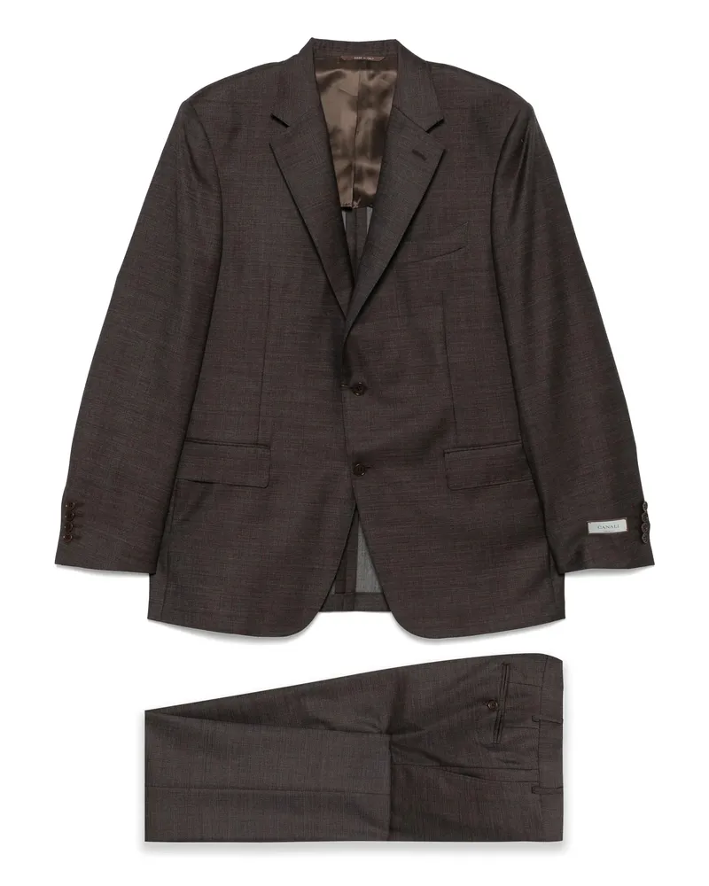 Canali Wool Suit Brown