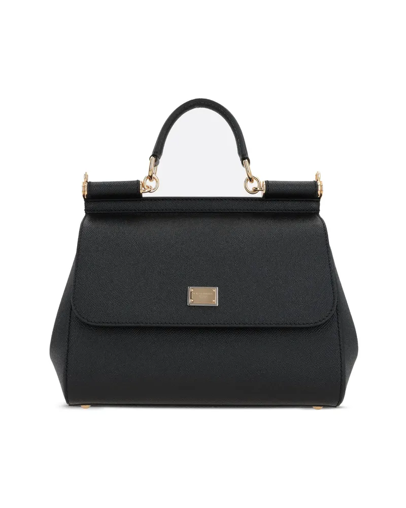 Dolce & Gabbana Large Sicily Tote Bag Black