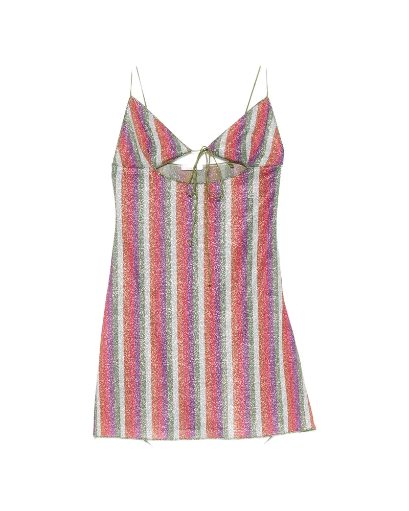 Oséree Striped Cut-out Dress Red