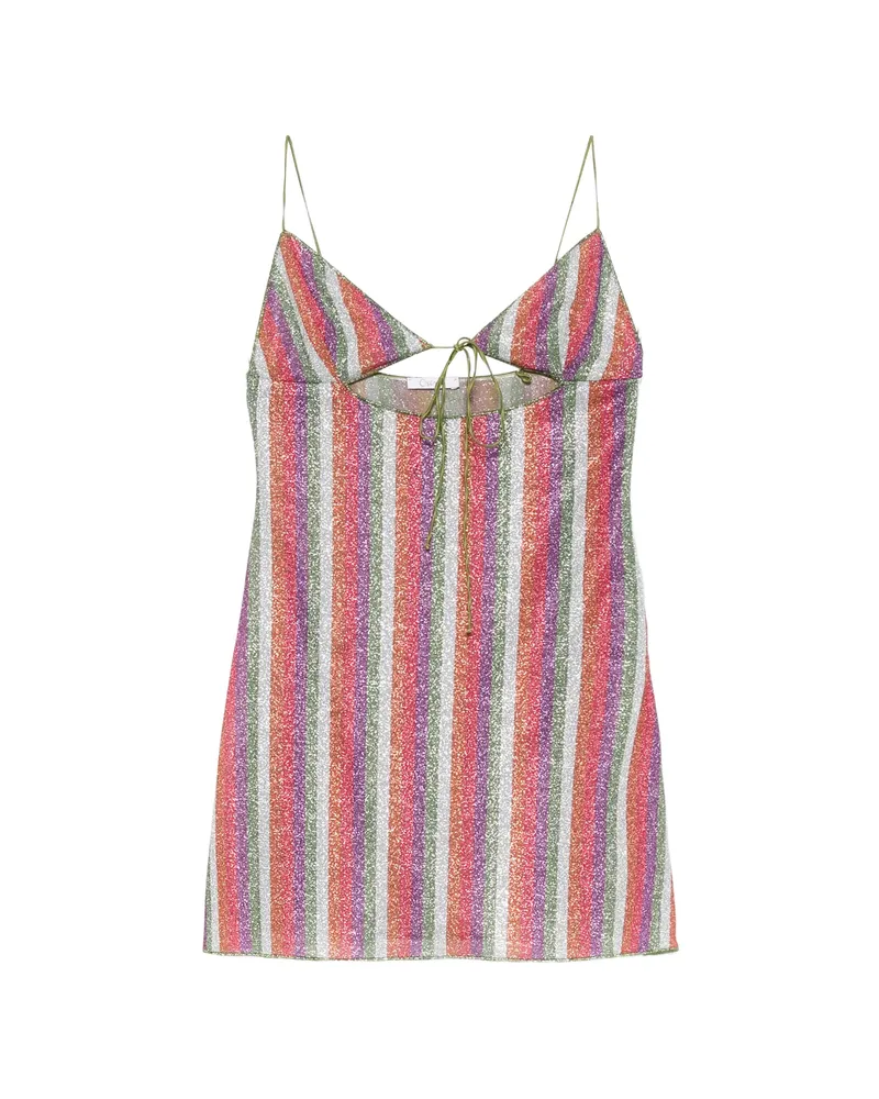 Oséree Striped Cut-out Dress Red