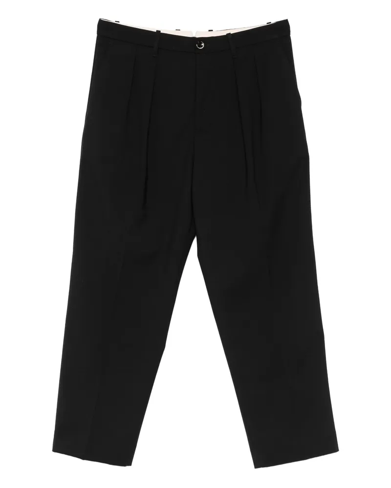 nine:inthe:morning Zip-fastening Pleated Trousers Black