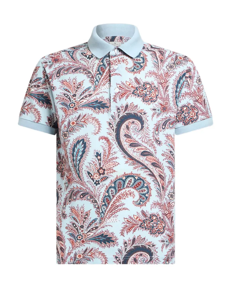 Etro Cotton Polo Shirt Blue