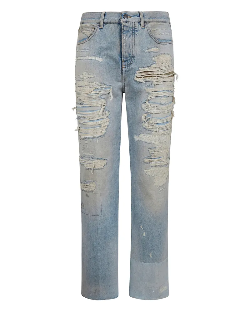 Amiri Distressed-effect Denim Jeans Blue