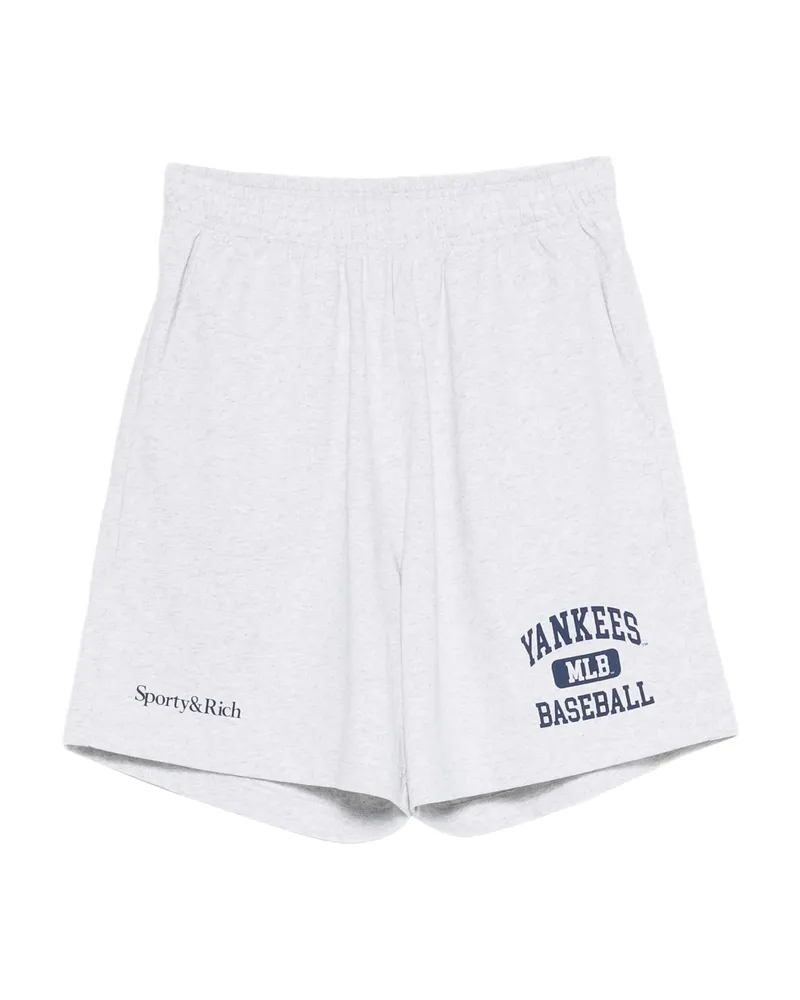 SPORTY & RICH X New York Yankees Knee-length Shorts Grey