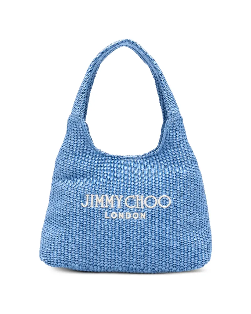 Jimmy Choo Raffia Shopping Bag Blue