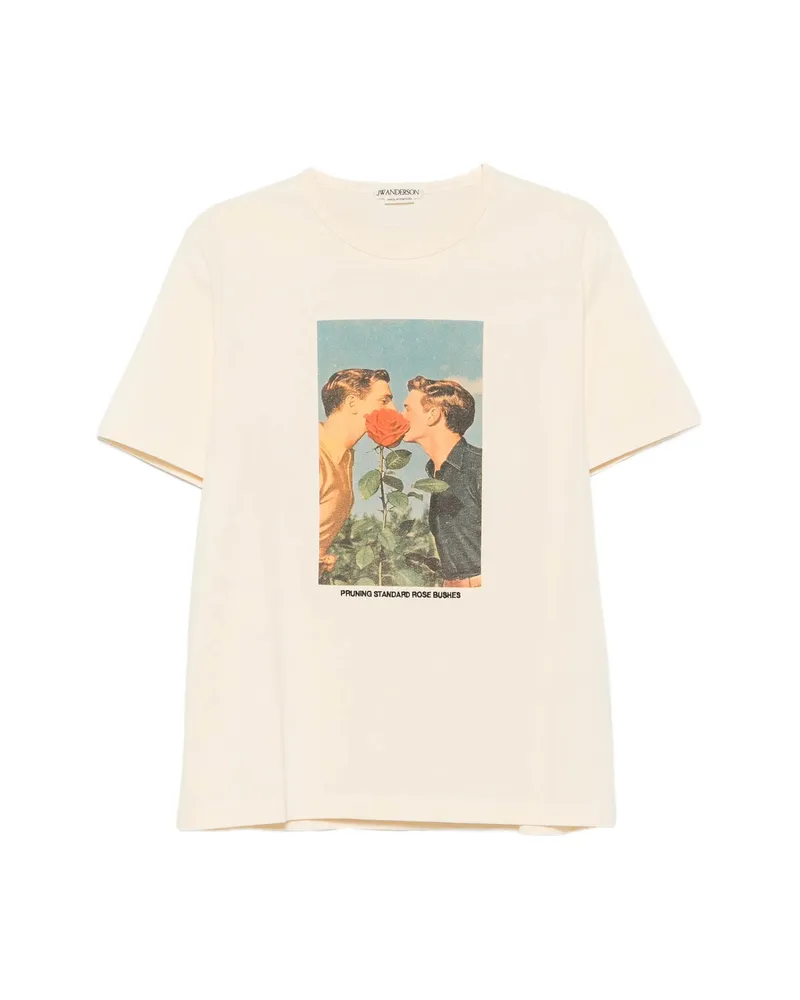 J.W.Anderson Graphic-print T-shirt Neutrals
