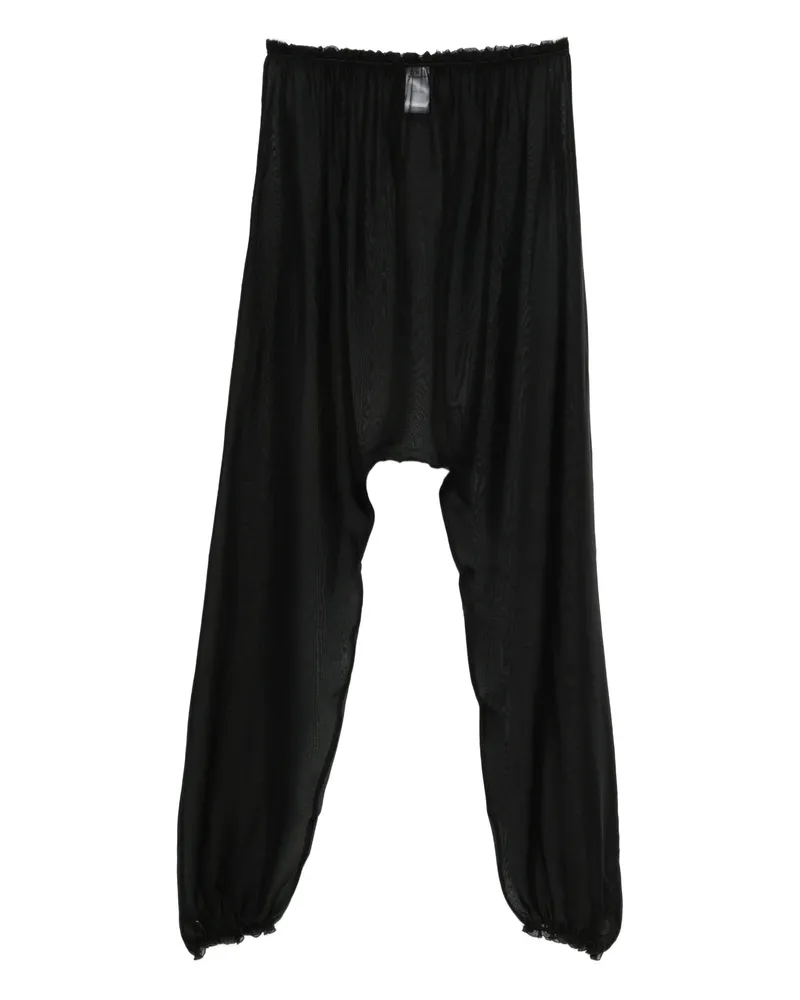 Paloma Wool Silk Palazzo Trousers Black
