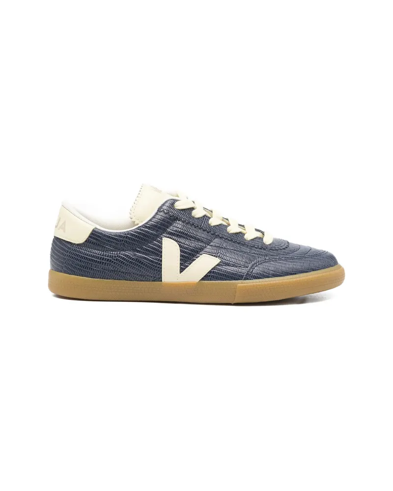 VEJA Panenka Lizard-effect Sneakers Blue