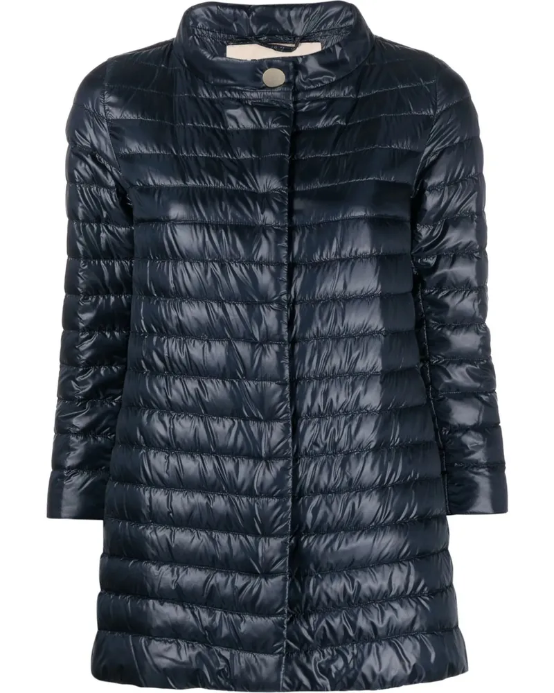 Herno Funnel Neck Padded Jacket Blue
