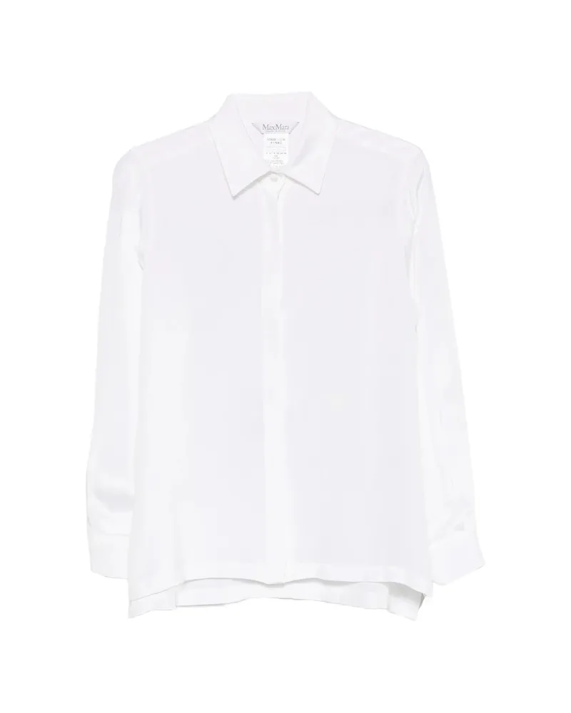 Max Mara Mxmgeranio Button-up Long-sleeve Shirt White