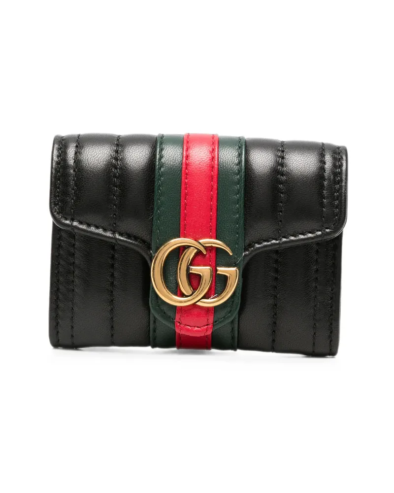Gucci GG Marmont Web-stripe Wallet Black