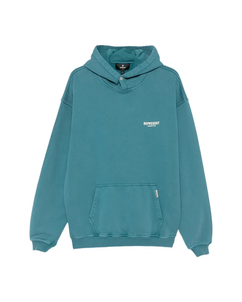 REPRESENT Owners' Club Logo-print Hoodie Blue