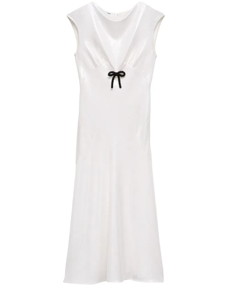 Prada Sequined Midi Dress White