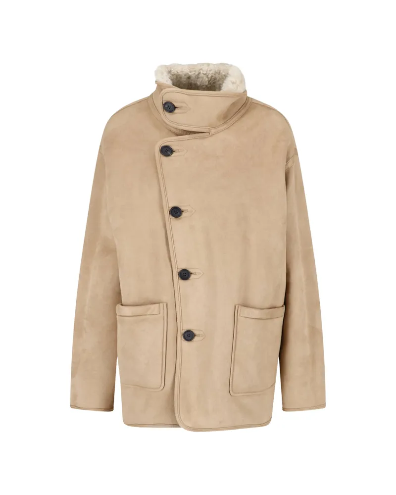LOW CLASSIC Reversible Faux-fur Jacket Neutrals