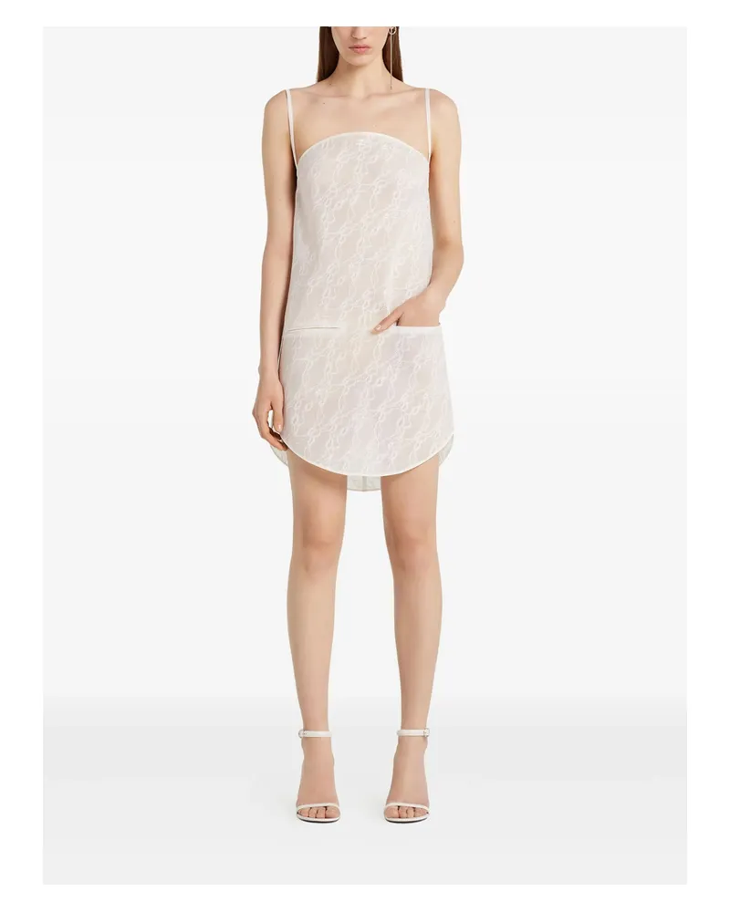 Courrèges Lace-embroidered Mini Dress White