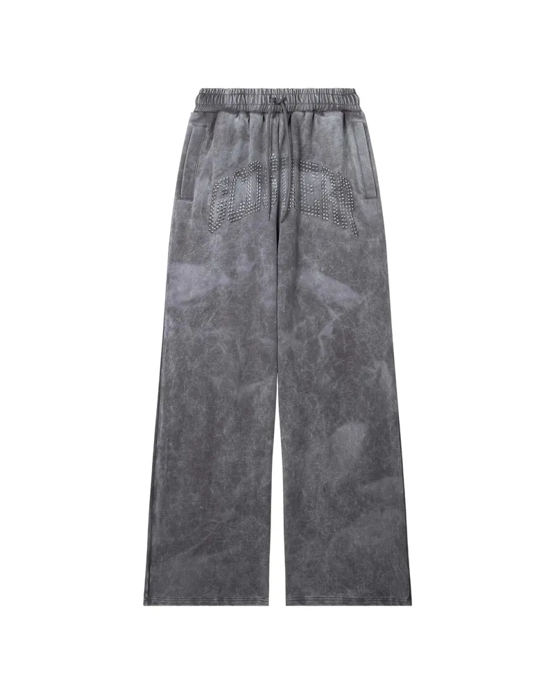 GCDS Studded Logo-patch Track Pants Grey