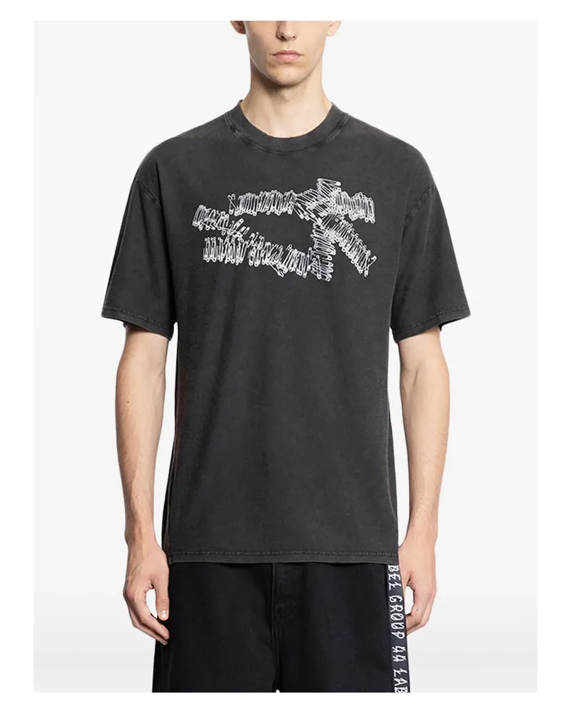 44 LABEL GROUP Jersey T-shirt Black