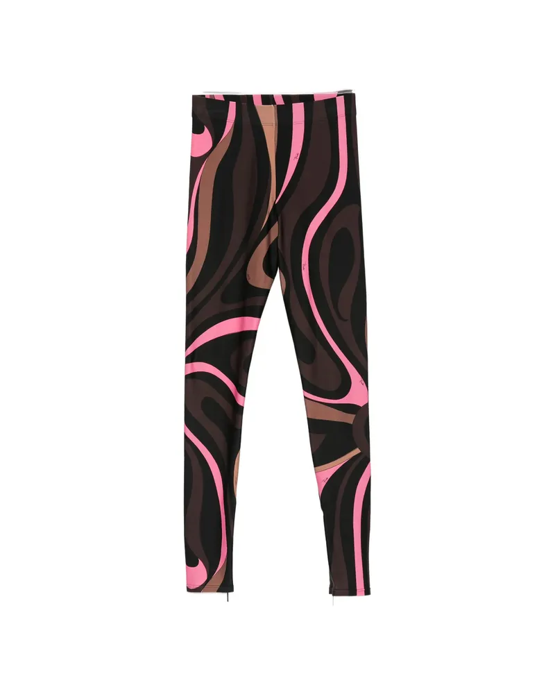 Emilio Pucci Marmo-print Leggings Black