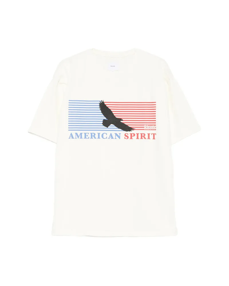 RHUDE Graphic T-shirt Neutrals