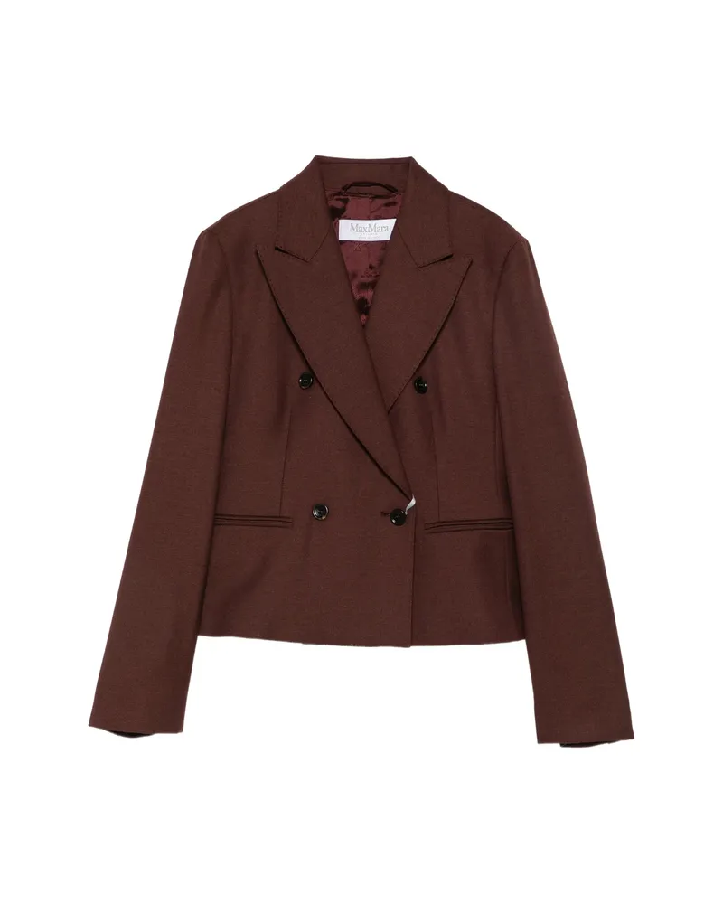Max Mara Double-breasted Peaked-lapel Jacket Brown